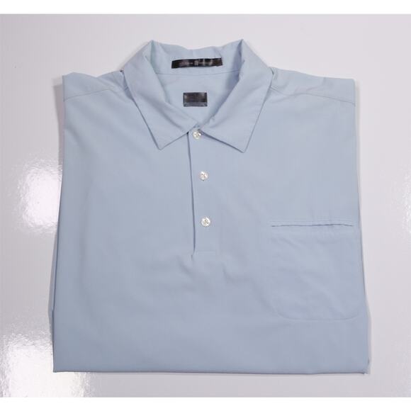 Tiger Woods Nike Golf DriFit Light Blue Performance Polo Shirt Men's Large - Picture 1 of 7